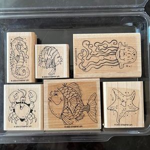 Stampin’ Up! FISHY FRIENDS 6 piece rubber stamp set